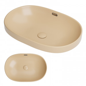 Умывальник Roxen Batt 570155-BG 60х40 бежевый матовый