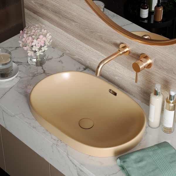 Умывальник Roxen Batt 570155-BG 60х40 бежевый матовый