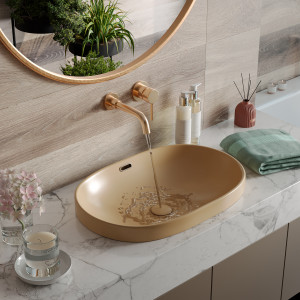 Умывальник Roxen Batt 570155-BG 60х40 бежевый матовый