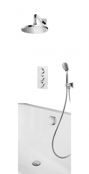 Термостатическая душевая система скрытого монтажа для ванны (25см) OMNIRES SYSYS01XCR