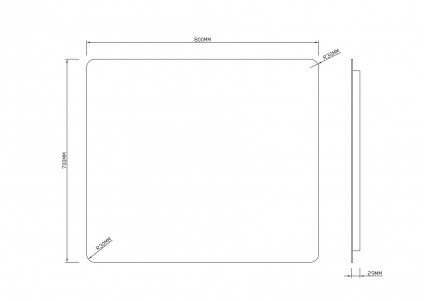 Зеркало Roxen Bella 80x70