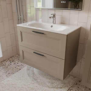 Тумба с раковиной подвесная 80см Terminus Classik CLA10802200501O капучино