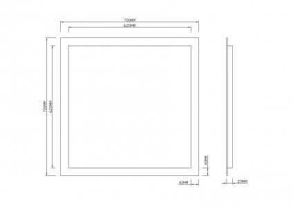 Зеркало Roxen Bliss 70x70