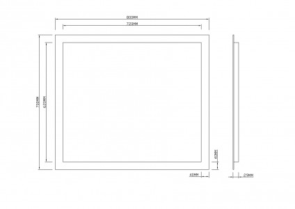 Зеркало Roxen Bliss 80x70