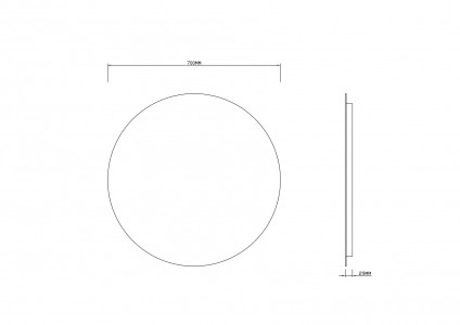 Зеркало Roxen Brimen 70x70