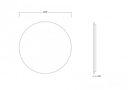 Зеркало Roxen Brimen 80x80 с подогревом