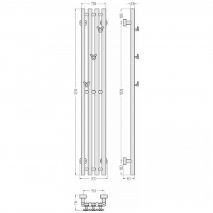 Водяной полотенцесушитель КАНТАТА PRO Золото