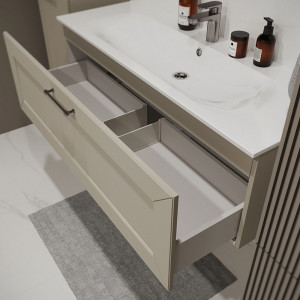 Тумба с раковиной подвесная 120см Terminus Victoria VIC101201900101O айвори