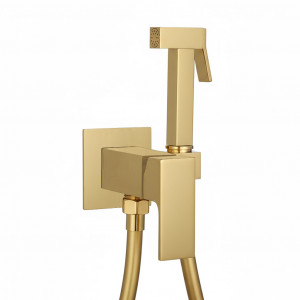 Смеситель встраиваемый Roxen Caspia 50096000-GB с гигиеническим душем брашированное золото