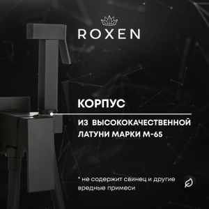 Смеситель встраиваемый Roxen Caspia 50096000-B с гигиеническим душем черный