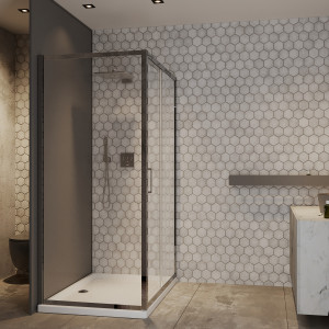 Душевой уголок Roxen Caspia 55060-100 100х80 хром