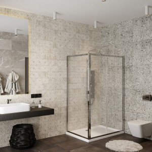 Душевой уголок Roxen Caspia 55060-100 100х80 хром