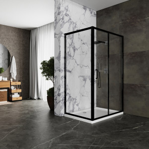 Душевой уголок Roxen Caspia 55060-100B 100х80 черный