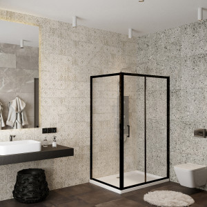 Душевой уголок Roxen Caspia 55060-100B 100х80 черный