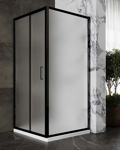 Душевой уголок Roxen Caspia 55060-100BC 100х80 черный