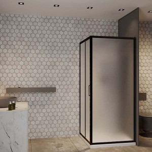 Душевой уголок Roxen Caspia 55060-100BC 100х80 черный