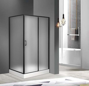 Душевой уголок Roxen Caspia 55060-100BC 100х80 черный