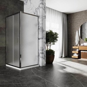 Душевой уголок Roxen Caspia 55060-100C 100х80 хром