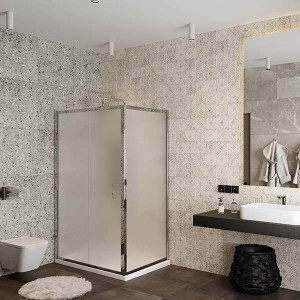 Душевой уголок Roxen Caspia 55060-100C 100х80 хром