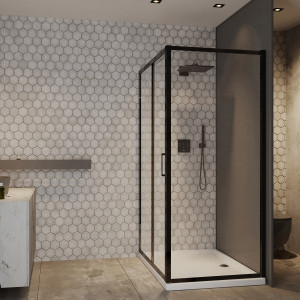 Душевой уголок Roxen Caspia 55060-120B 120х80 черный