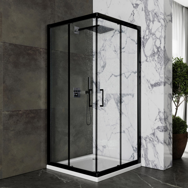Душевой уголок Roxen Caspia 55060-90B 90х90 черный