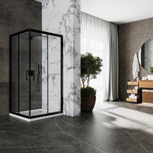 Душевой уголок Roxen Caspia 55060-90B 90х90 черный