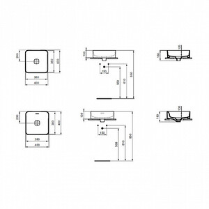 Умывальник Ideal Standard STRADA II Square Vessel (40х40) T296201