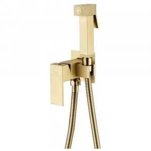 Гигиенический душ со смесителем встраиваемый Grocenberg GB002MG матовое золото