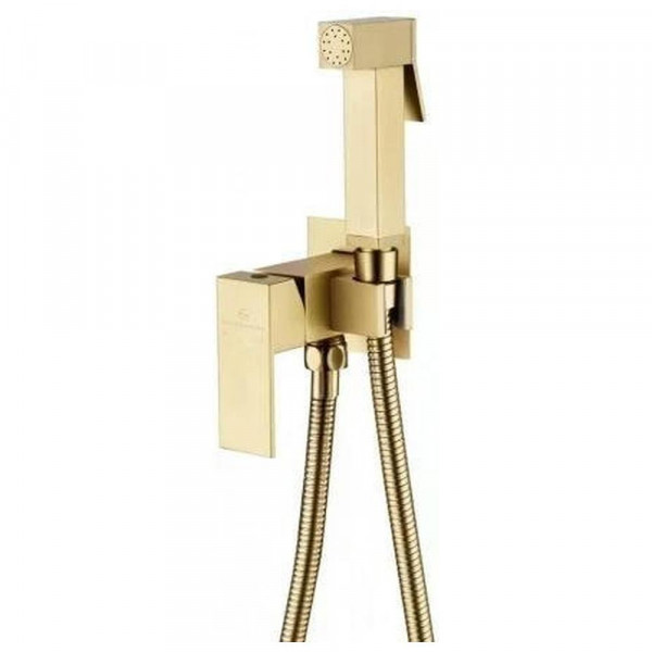 Гигиенический душ со смесителем встраиваемый Grocenberg GB002MG матовое золото
