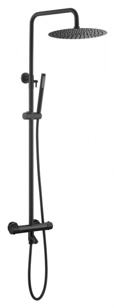 Стойка для душа c термостатом Boheme Uno Black 468-T-B