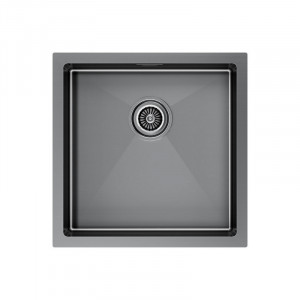 Кухонная мойка Paulmark GERBERG 44 UNI PM254444-GM вороненая сталь 44х44 см
