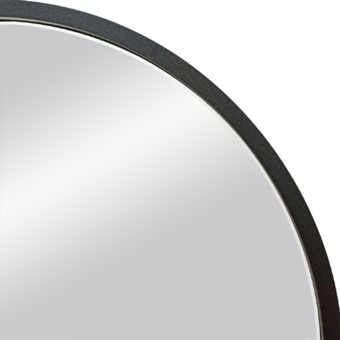 Зеркало Континент Мун черный D 600 в МДФ раме