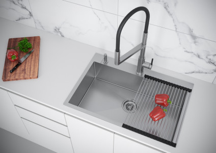 Ролл-мат Paulmark COLUMNA C440-BS брашированная нержавеющая сталь 330х440мм