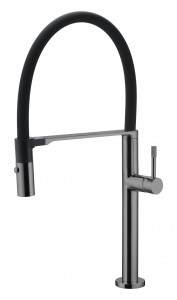 Смеситель для кухни Boheme Uno Shine Gun Metal 114-SGM