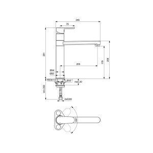 Смеситель для кухонной мойки Ideal Standard Cerafine O (BC501AA)