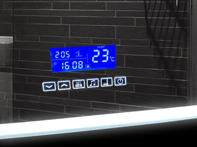 Зеркало Континент Glamour LED 685х915 с многофункциональной панелью