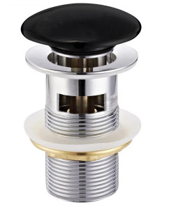 Донный клапан Roxen P01B (black) с переливом