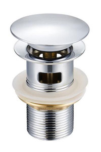 Донный клапан Roxen P02CH (chrome) с переливом