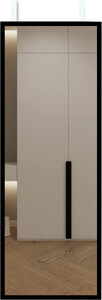 Надверное зеркало Emze Door 35х110 см в черной раме DK235.CHE