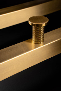 Полотенцесушитель электрический 1200 квадратный Boheme MATT GOLD 728-MG