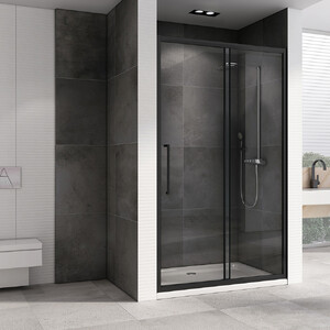 Душевая дверь ABBER Schwarzer Diamant AG30120BH 120 см черный профиль прозрачное стекло