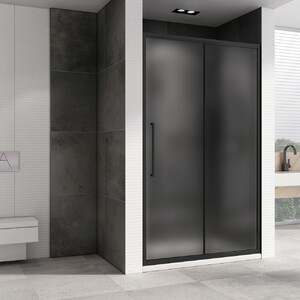 Душевая дверь ABBER Schwarzer Diamant AG30150BMH 150 см черный профиль матовое стекло