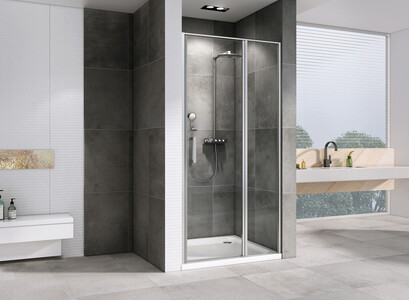 Душевая дверь ABBER Sonnenstrand AG04140S 140 см хромированный профиль прозрачное стекло