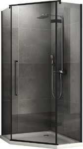 Душевой уголок ABBER Ewiges Wasser AG05080B 80х80 черный профиль прозрачное стекло