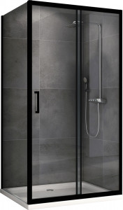Душевой уголок ABBER Schwarzer Diamant AG30100B-S85B 100х85 черный профиль прозрачное стекло