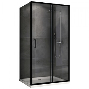 Душевой уголок ABBER Schwarzer Diamant AG30100B5-S90B5 100х90 черный профиль прозрачное стекло