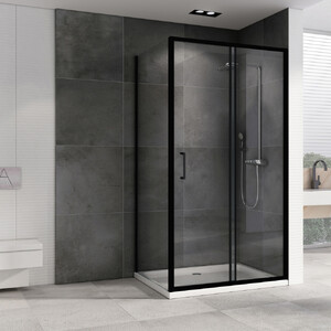 Душевой уголок ABBER Schwarzer Diamant AG30100B5-S90B5 100х90 черный профиль прозрачное стекло