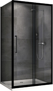 Душевой уголок ABBER Schwarzer Diamant AG30100BH-S85B 100х85 черный профиль прозрачное стекло