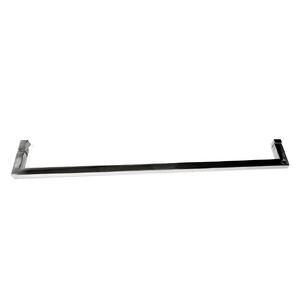 П-образный душевой уголок ABBER Schwarzer Diamant AG30100H-S100-S100 100х100 хромированный профиль прозрачное стекло