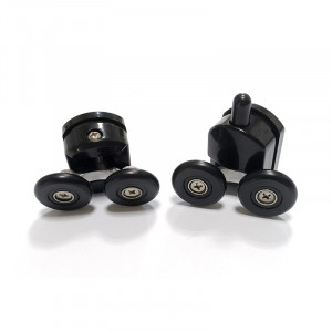 П-образный душевой уголок ABBER Schwarzer Diamant AG30180B-S100B-S100B 180х100 черный профиль прозрачное стекло